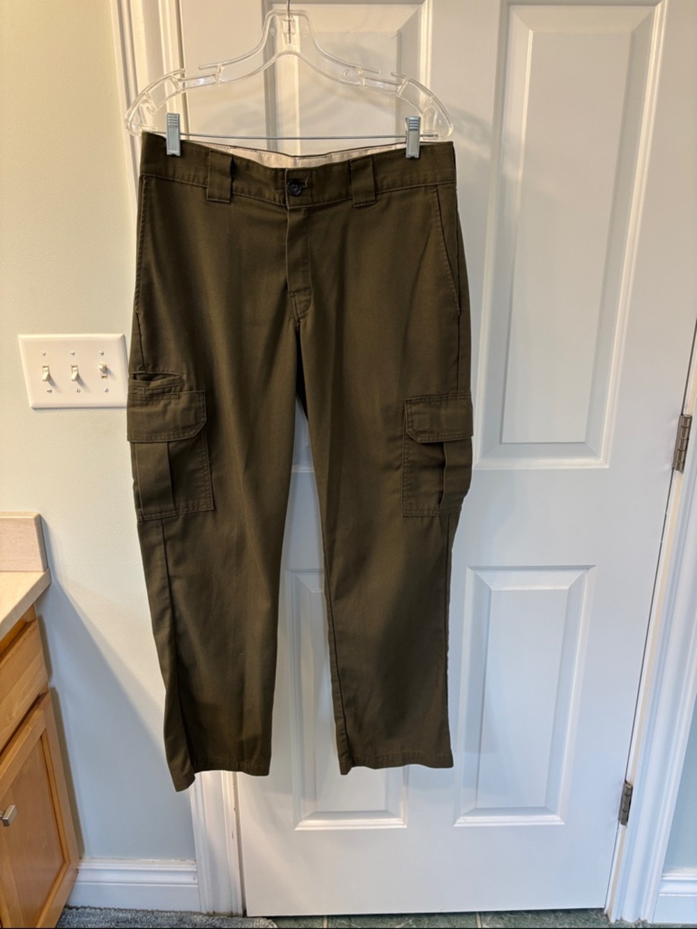 Dickies Men's Cargo Pants in Olive Green